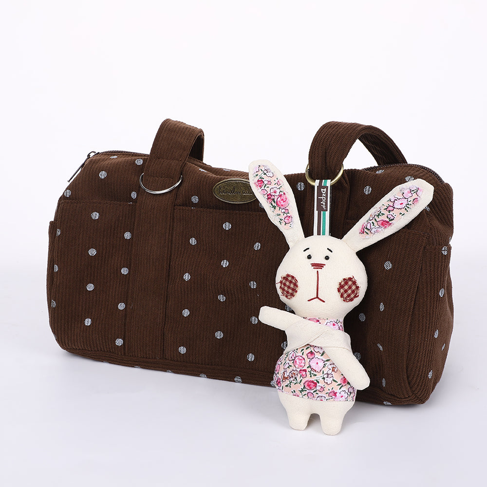 Handmade Fabric Bunny Keychain - Cute Rabbit Bag Charm, 1 Pc