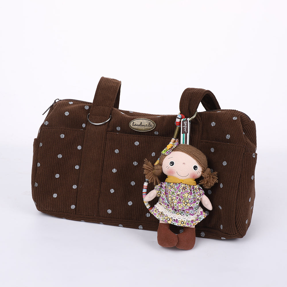 Handmade Fabric Doll Bag Charm Keychain Assortment - Cute Plush Hanging Accessories