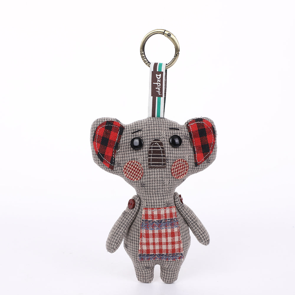 Handmade Fabric Animal Bag Charm Keychain Assortment - Cute Plush Hanging Accessories