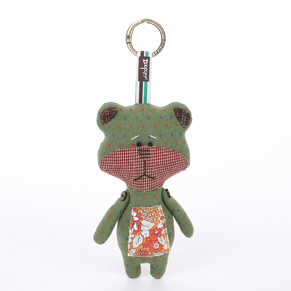 Handmade Fabric Animal Bag Charm Keychain Assortment - Cute Plush Hanging Accessories