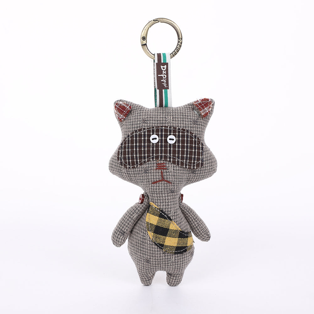 Handmade Fabric Animal Bag Charm Keychain Assortment - Cute Plush Hanging Accessories