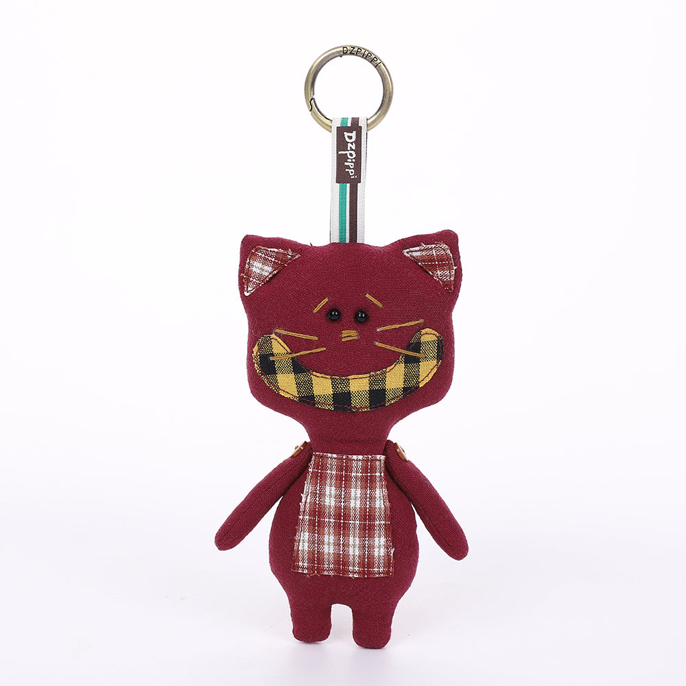 Handmade Fabric Animal Bag Charm Keychain Assortment - Cute Plush Hanging Accessories
