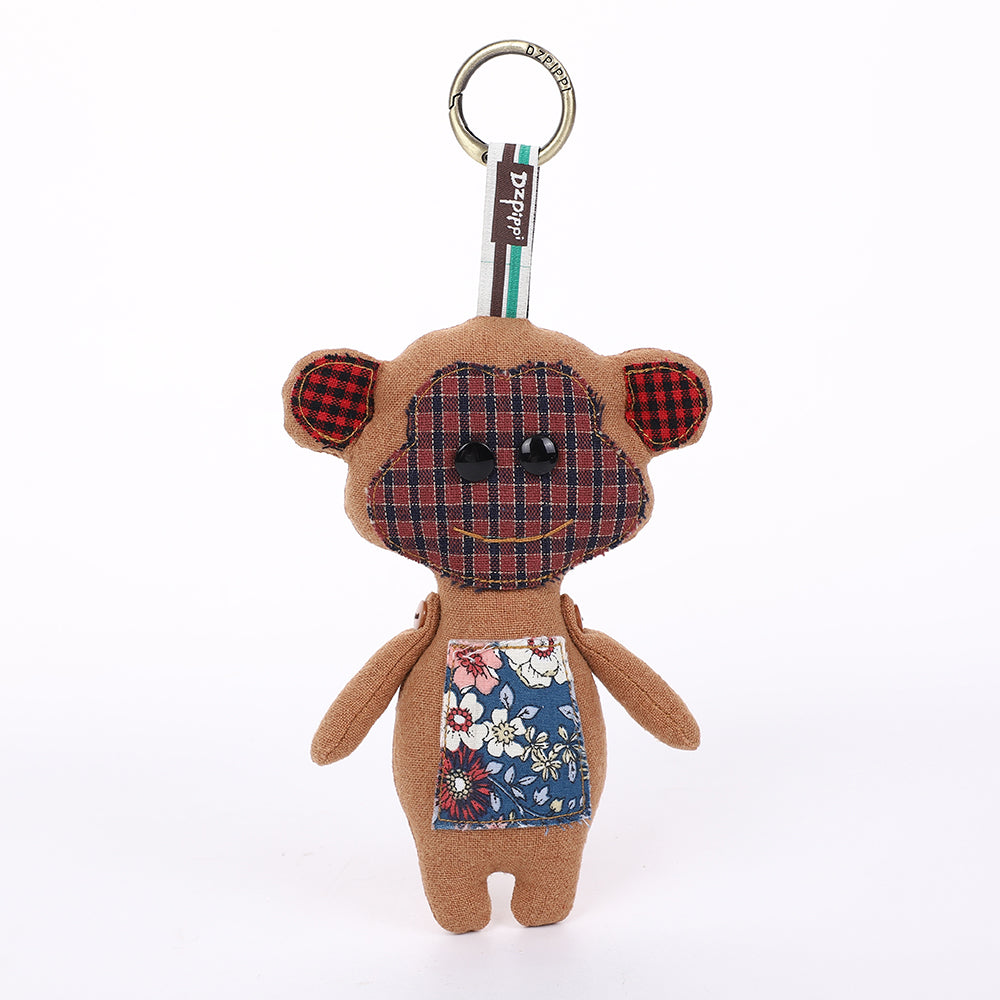 Handmade Fabric Animal Bag Charm Keychain Assortment - Cute Plush Hanging Accessories