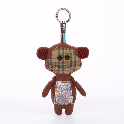 Handmade Fabric Animal Bag Charm Keychain Assortment - Cute Plush Hanging Accessories