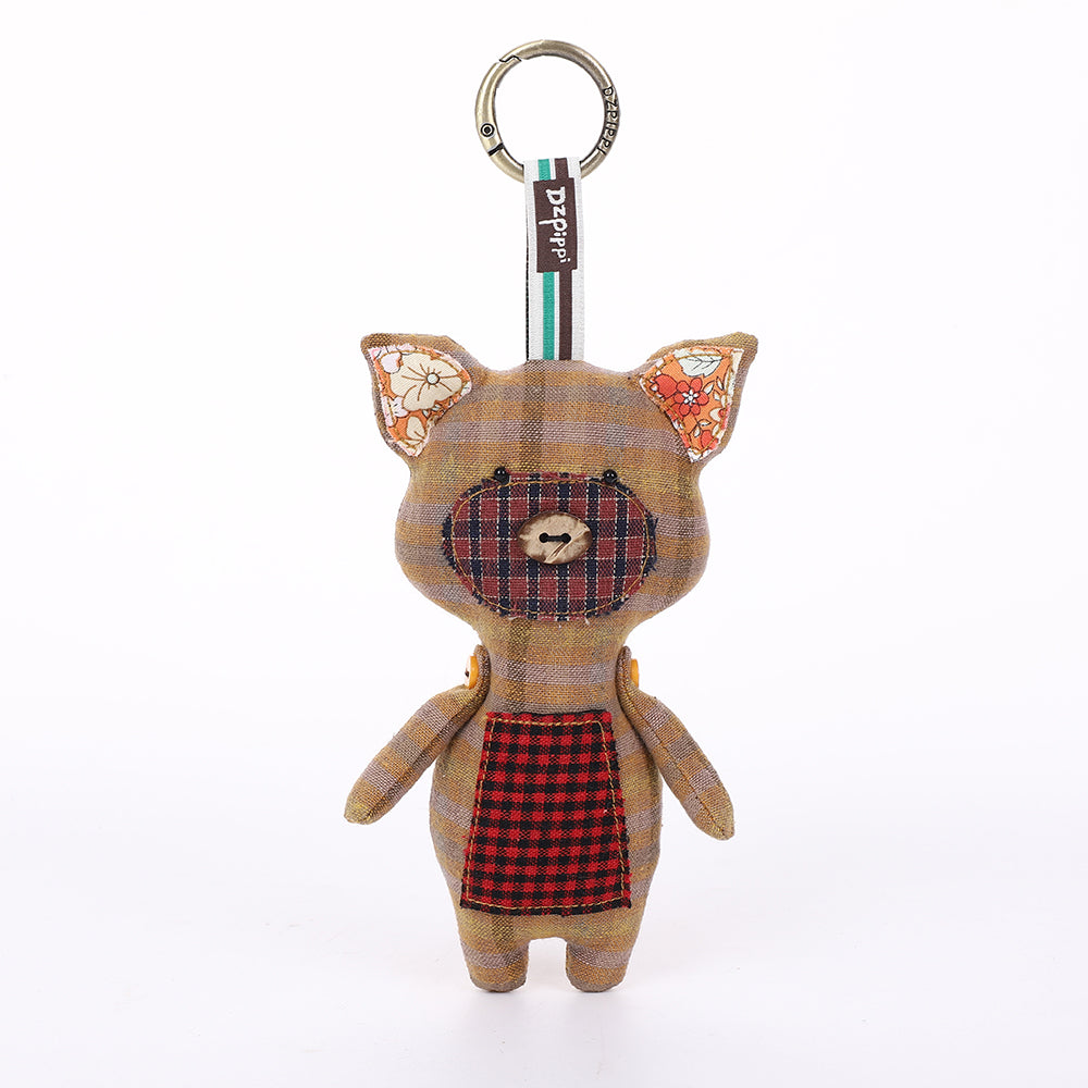 Handmade Fabric Animal Bag Charm Keychain Assortment - Cute Plush Hanging Accessories