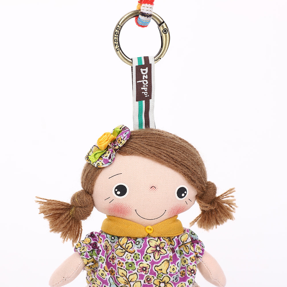 Handmade Fabric Doll Bag Charm Keychain Assortment - Cute Plush Hanging Accessories