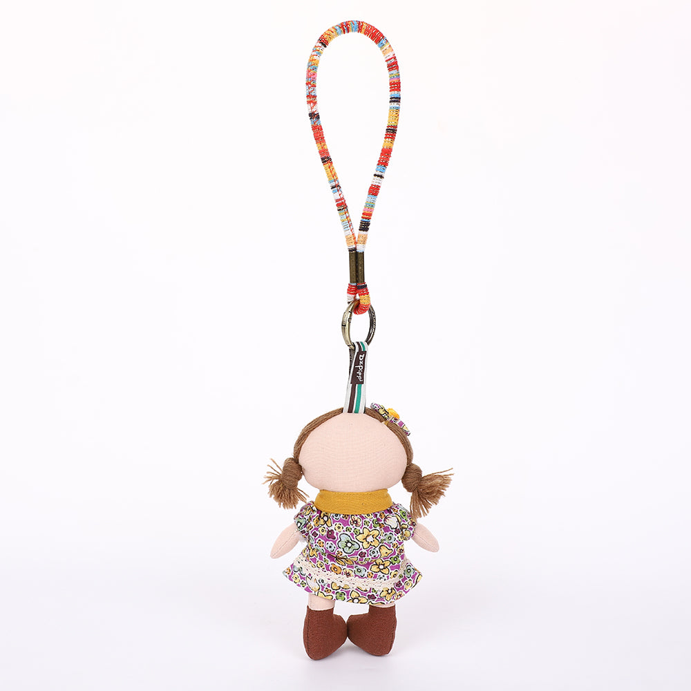 Handmade Fabric Doll Bag Charm Keychain Assortment - Cute Plush Hanging Accessories