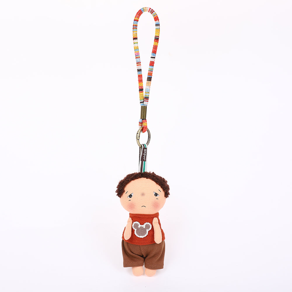 Handmade Fabric Doll Bag Charm Keychain Assortment - Cute Plush Hanging Accessories