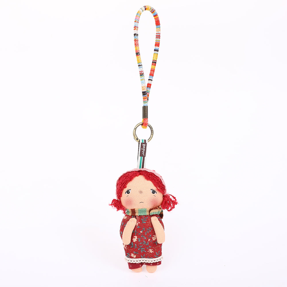 Handmade Fabric Doll Bag Charm Keychain Assortment - Cute Plush Hanging Accessories