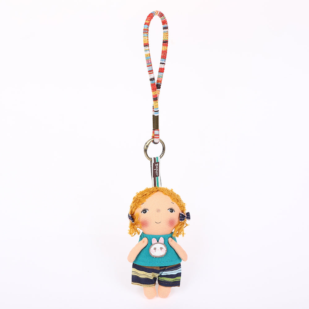 Handmade Fabric Doll Bag Charm Keychain Assortment - Cute Plush Hanging Accessories