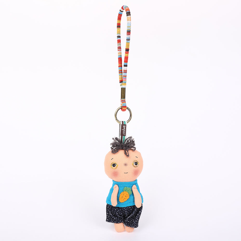 Handmade Fabric Doll Bag Charm Keychain Assortment - Cute Plush Hanging Accessories