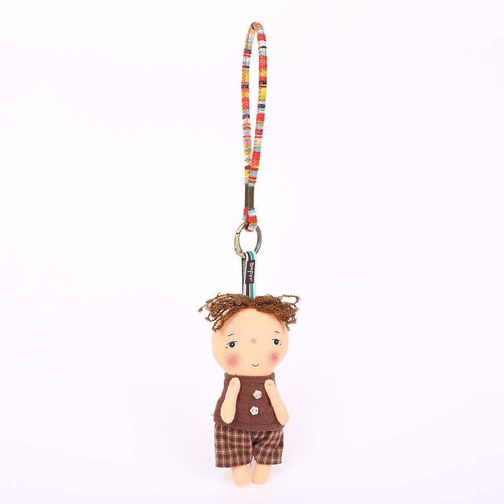 Handmade Fabric Doll Bag Charm Keychain Assortment - Cute Plush Hanging Accessories