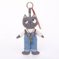 Handmade Fabric Cat Bag Charm Keychain Assortment - Cute Plush Hanging Accessories