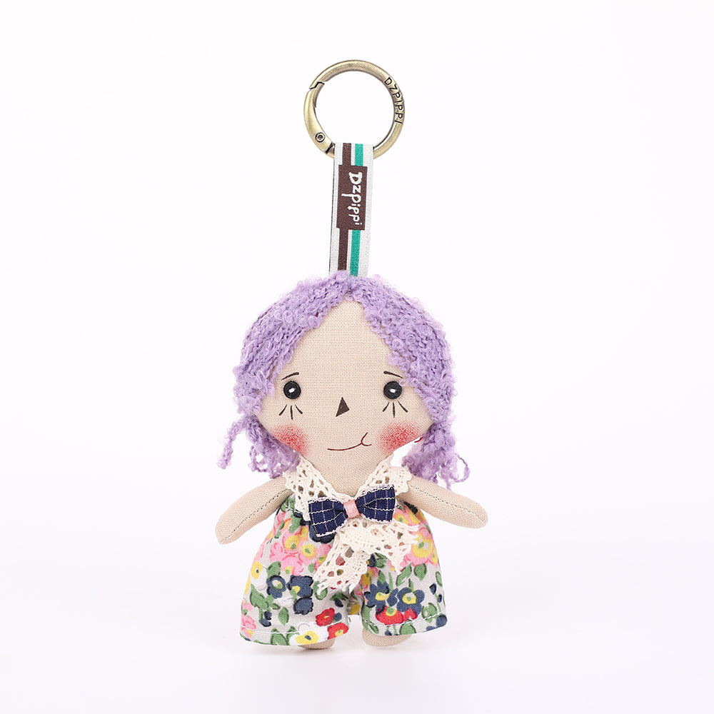 Handmade Fabric Doll Bag Charm Keychain Assortment - Cute Plush Hanging Accessories