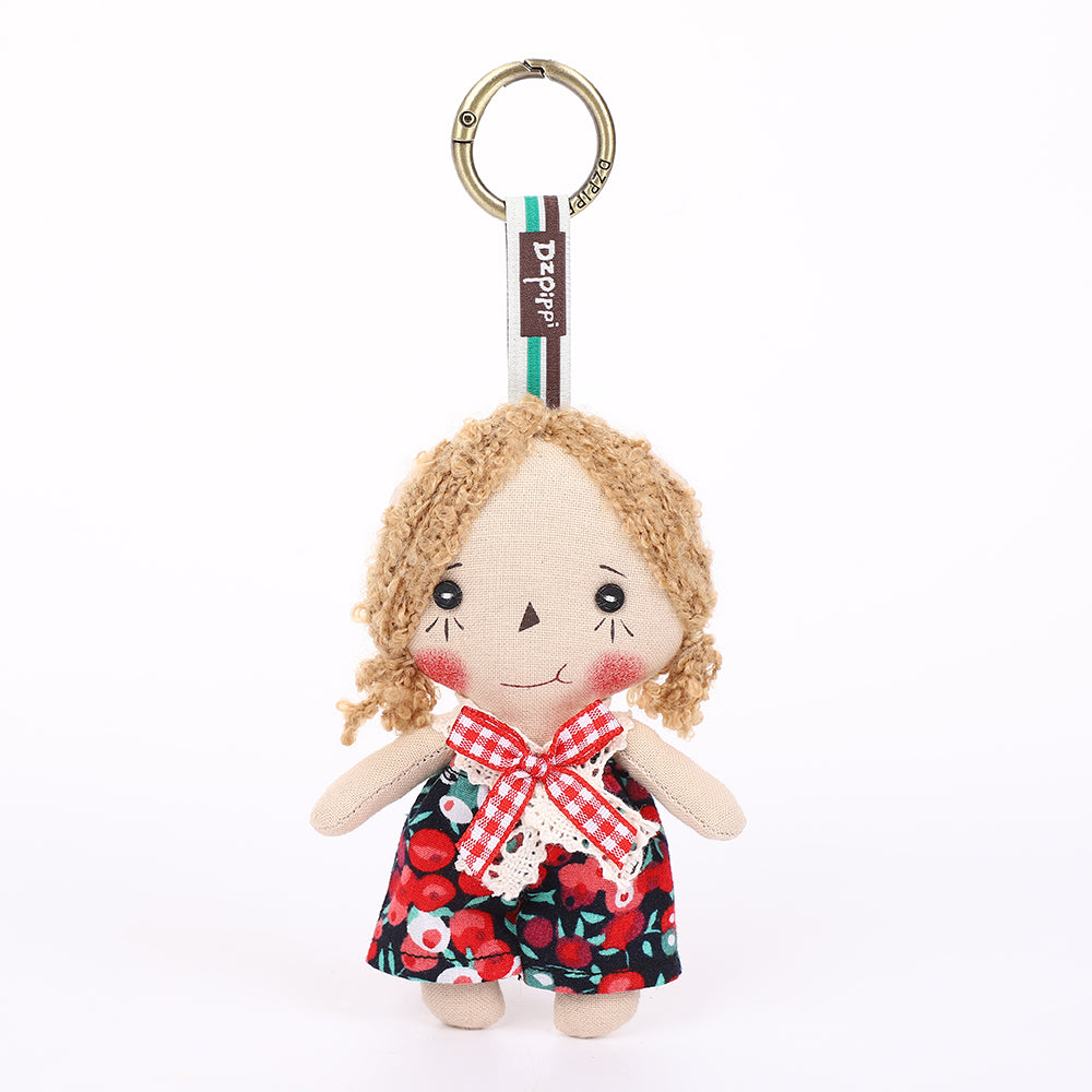 Handmade Fabric Doll Bag Charm Keychain Assortment - Cute Plush Hanging Accessories