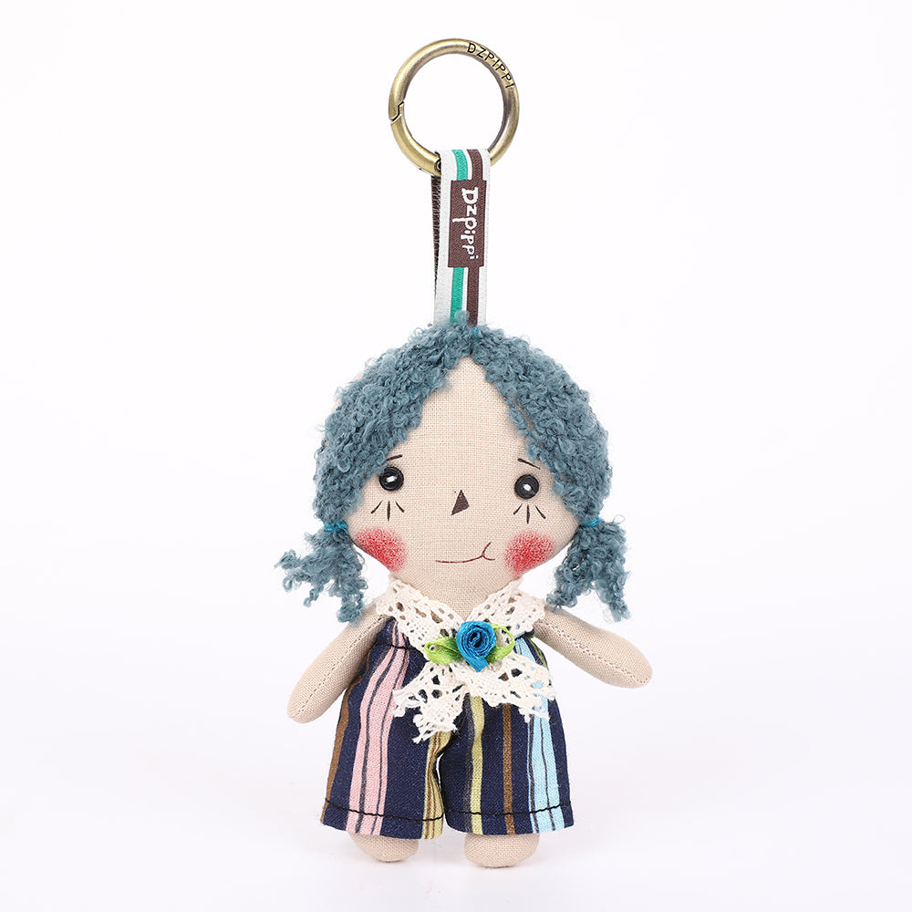 Handmade Fabric Doll Bag Charm Keychain Assortment - Cute Plush Hanging Accessories
