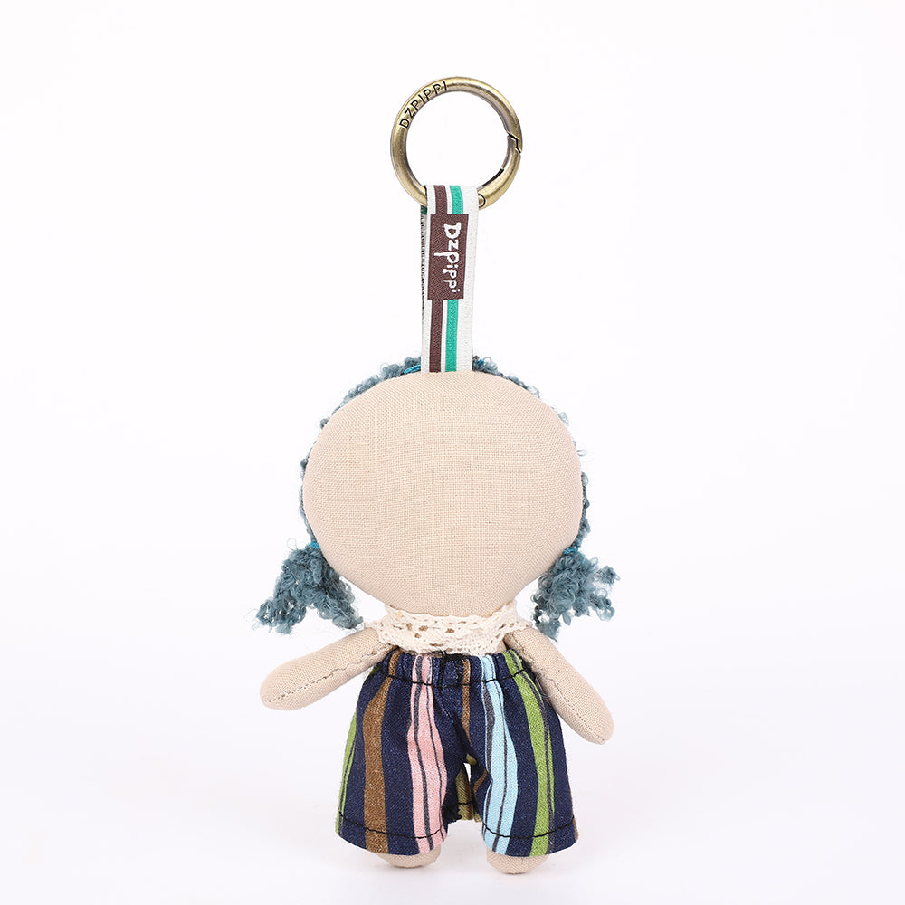 Handmade Fabric Doll Bag Charm Keychain Assortment - Cute Plush Hanging Accessories