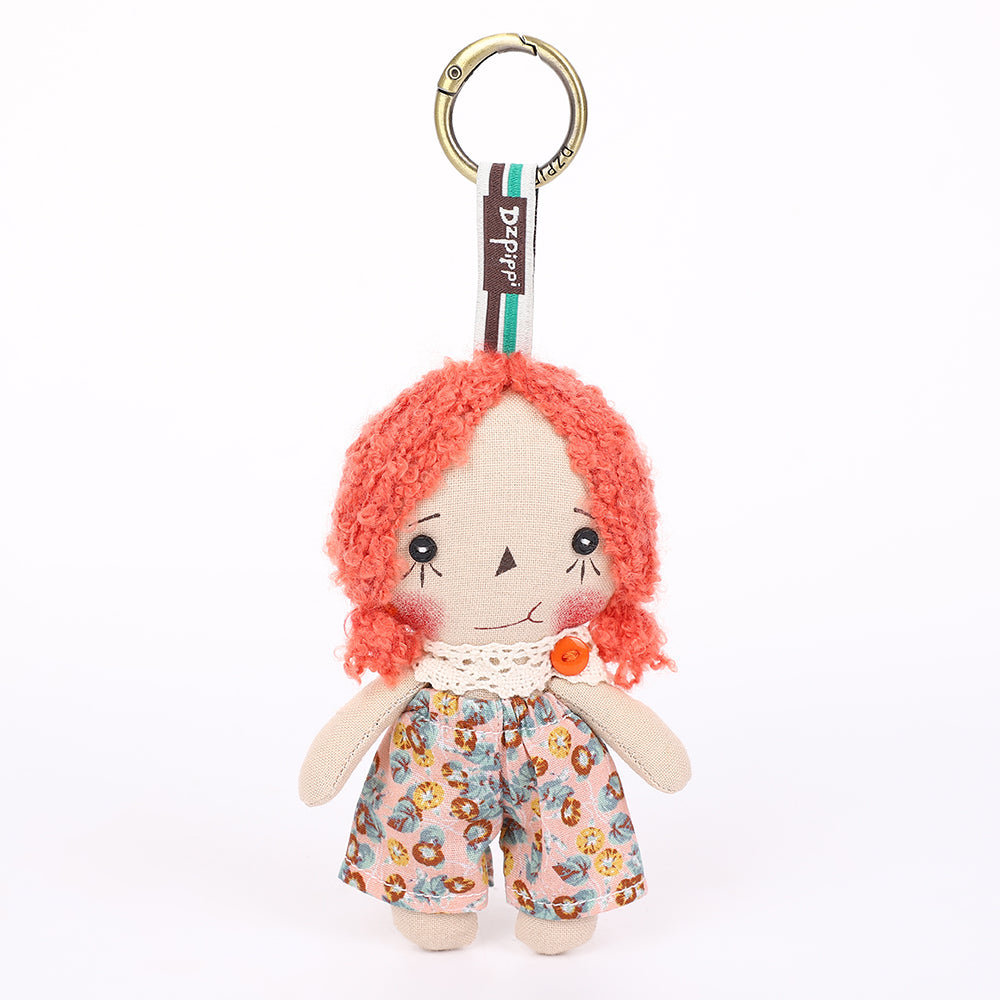 Handmade Fabric Doll Bag Charm Keychain Assortment - Cute Plush Hanging Accessories