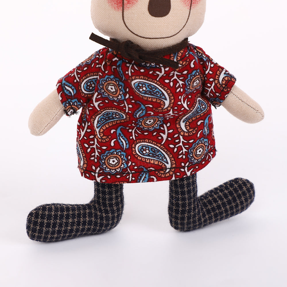 Handmade Fabric Boy Doll Keychain - Cute Cloth Bag Charm, 1 Pc