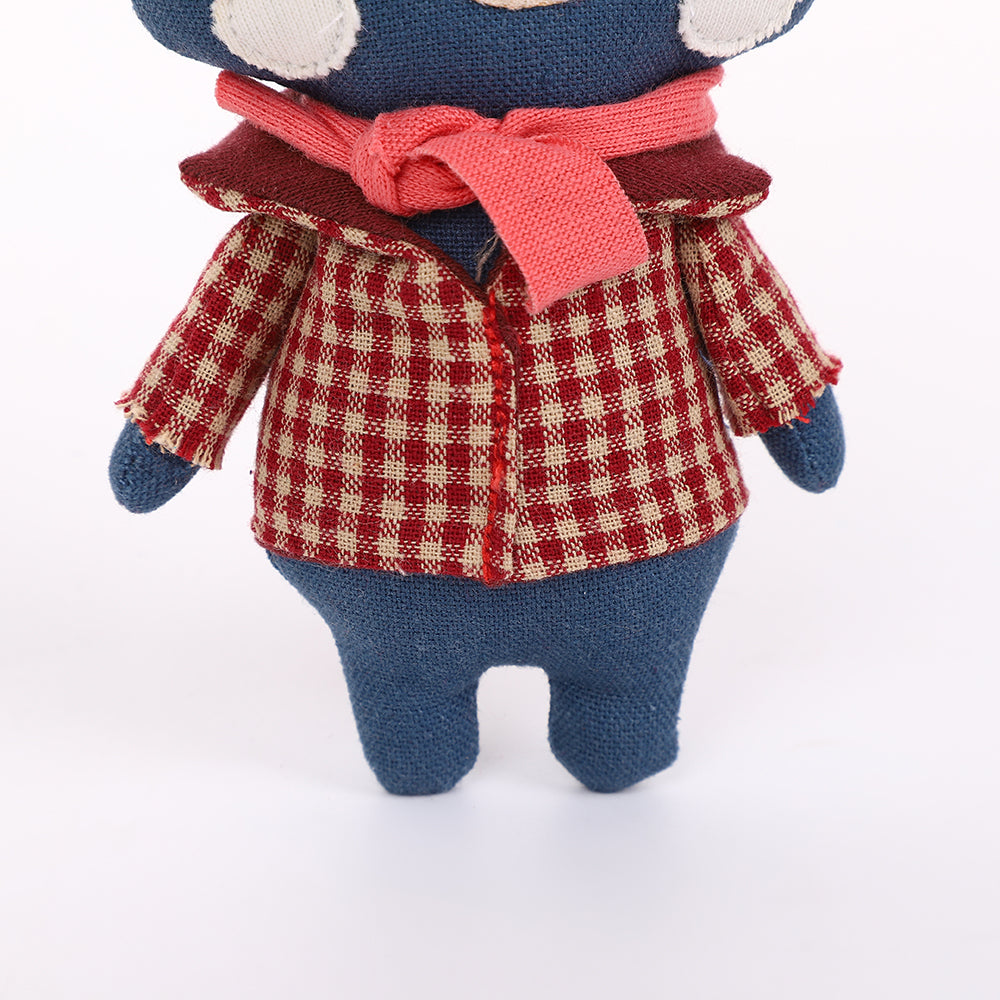 Handmade Fabric Cat Keychain - Cute Cloth Bag Charm, 1 Pc